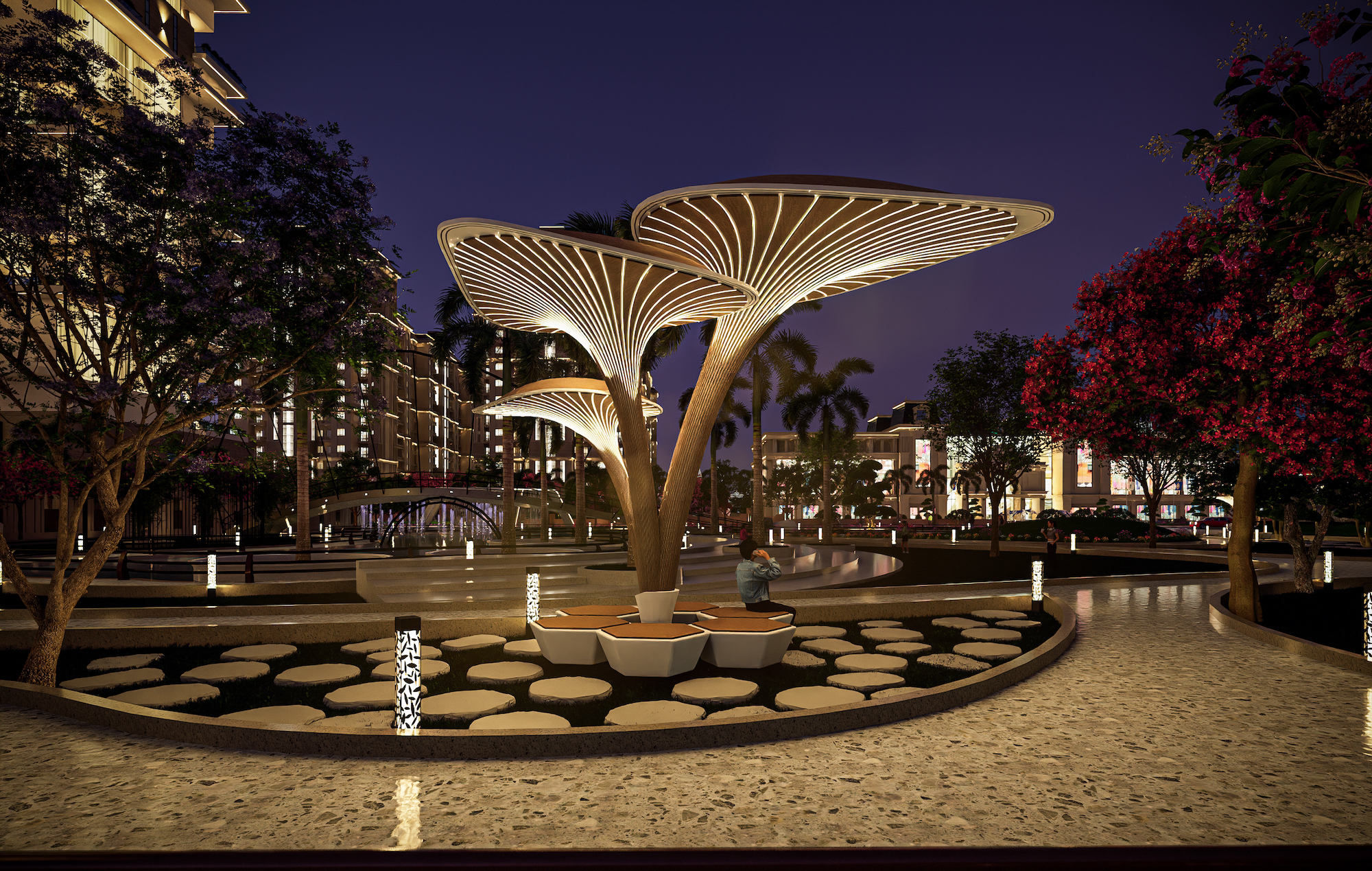 Floret Town Lucknow central park - green township amenities