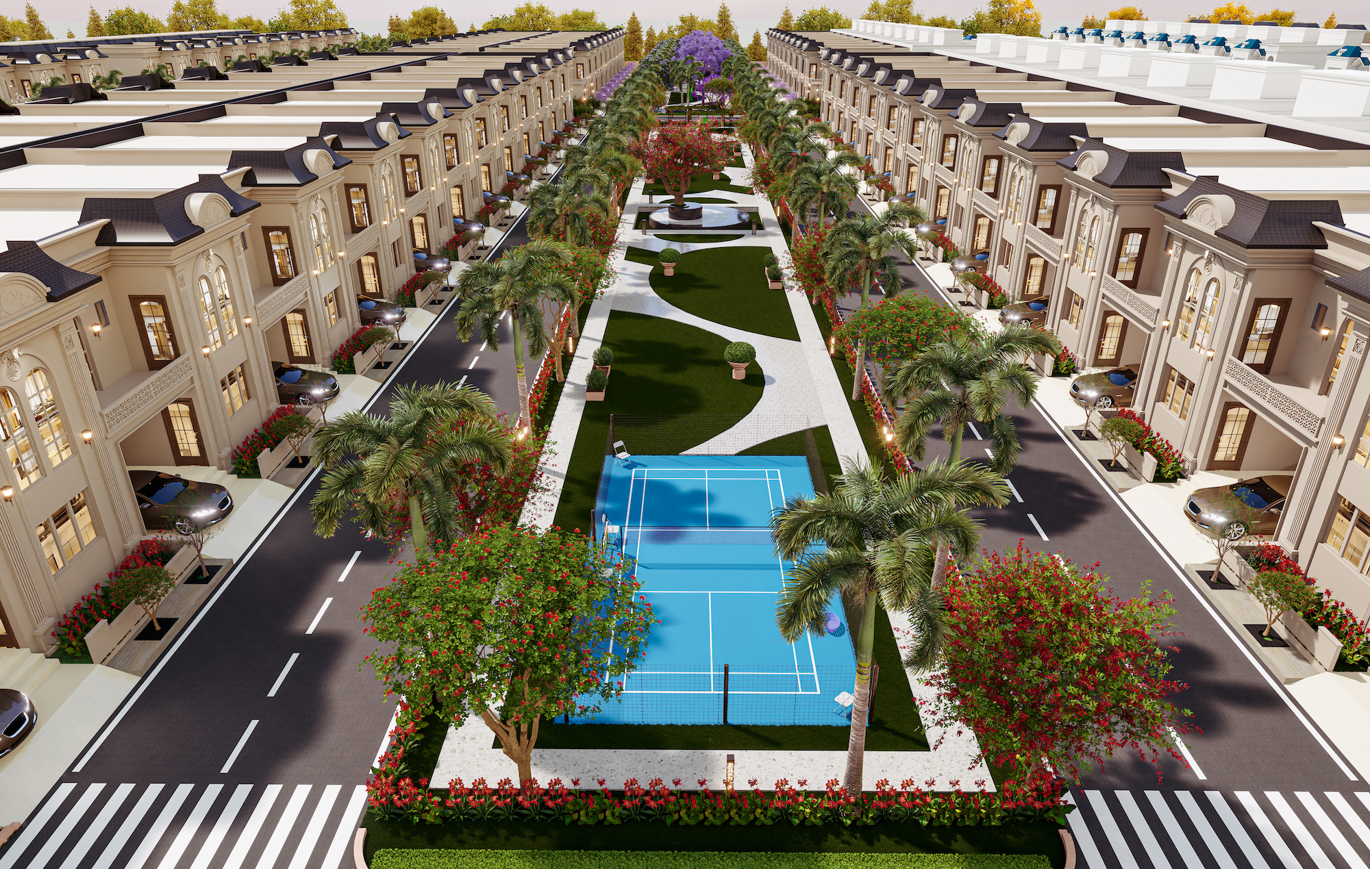 Floret Town Lucknow aerial view - plotted development layout